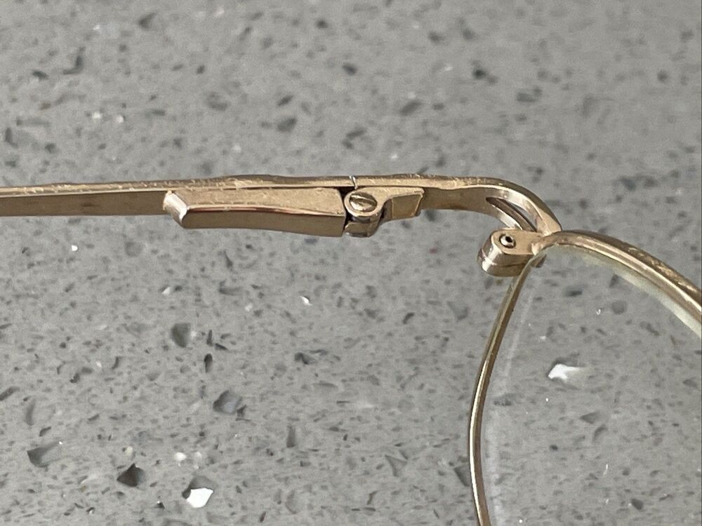 Easyclip Eyeglasses Frames ONLY Brown Full Rim 52-17-135 30 Gold - Picture 9 of 15